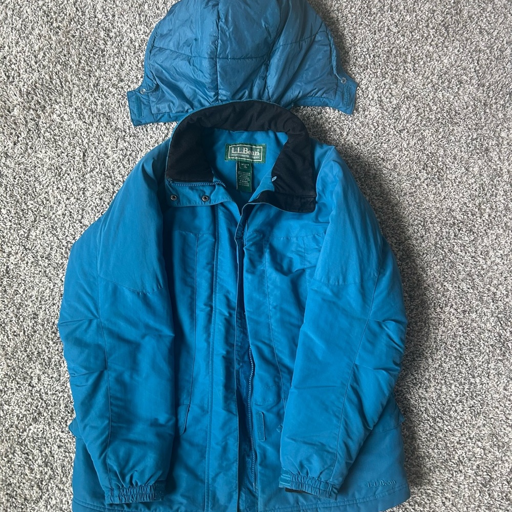L.L. Bean Women's Blue Ski Jacket with Detachable Hood